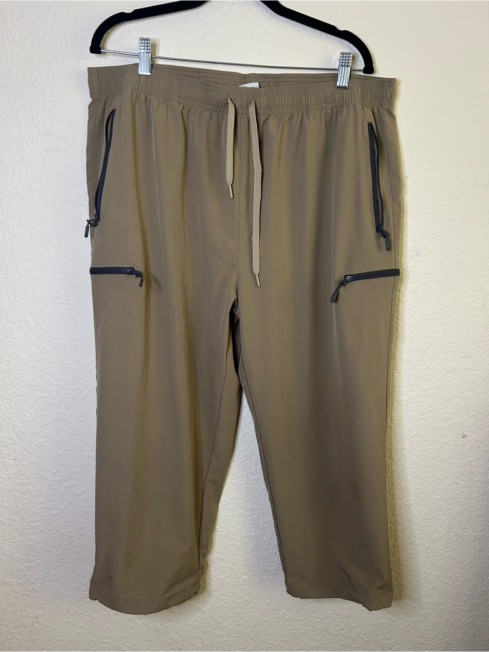 LJBJN Khaki Black Light Windbreaker Plus Size Active Hiking Outdoor Pants XXL  G